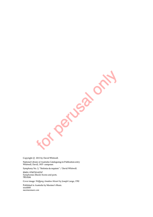 DW_symphonyII-score-WM-2 Whitwell, Symphony Nr. 2, "Sinfonia da Requiem"