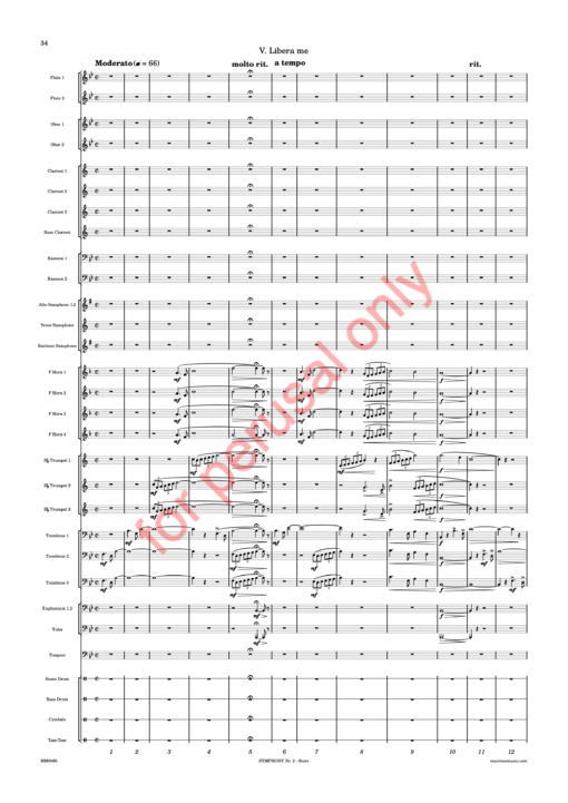 DW_symphonyII-score-WM-38 Whitwell, Symphony Nr. 2, "Sinfonia da Requiem"