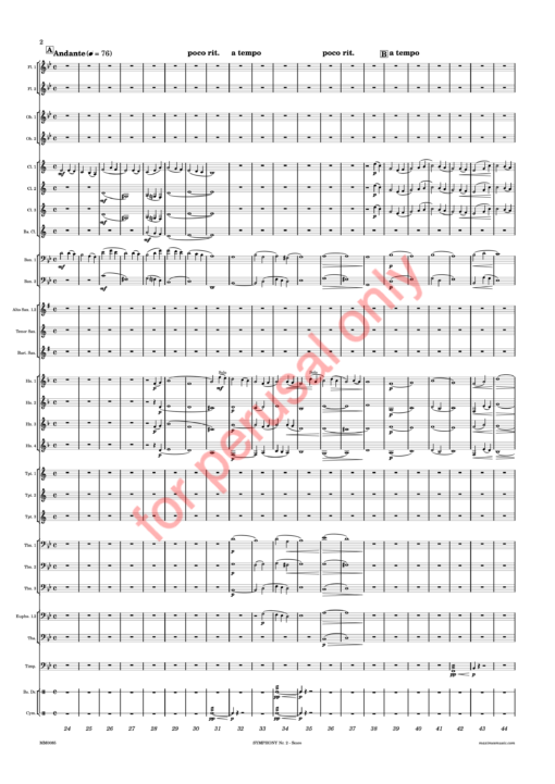 DW_symphonyII-score-WM-6 Whitwell, Symphony Nr. 2, "Sinfonia da Requiem"