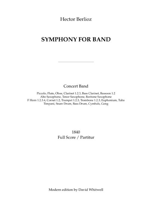 Berlioz, Symphony for Band