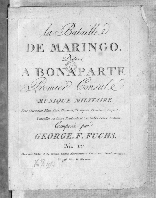 Battle of Marengo title page by Georg Fuchs