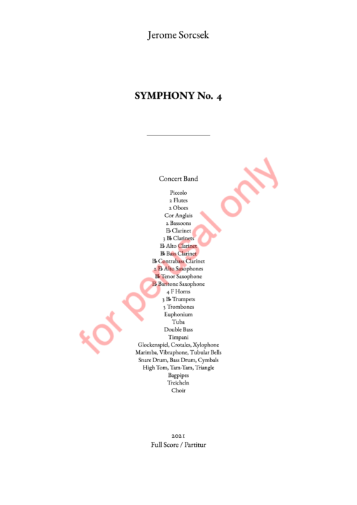 JS_Symphony No 4 - score WM-1 Sorcsek, Symphony No. 4